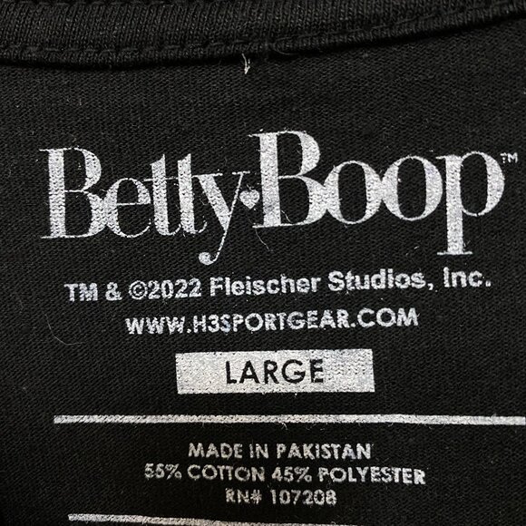 Betty Boop No Doubt Inspired Betty Graffiti Spell-Out Tee L - Picture 4 of 4